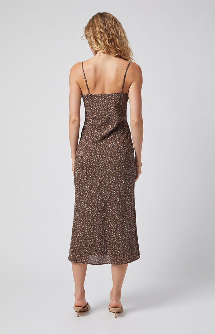 Beverly and Beck Daisy Floral Tie Front Midi Dress