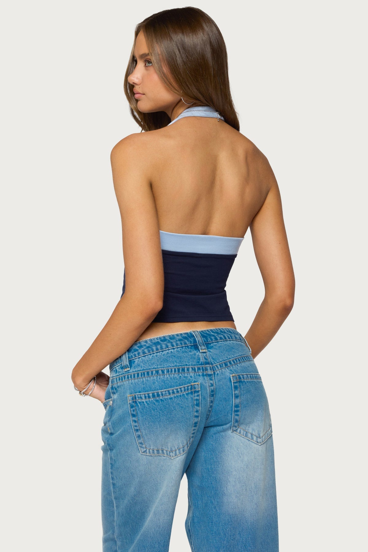 Tanna Contrast Halter Top