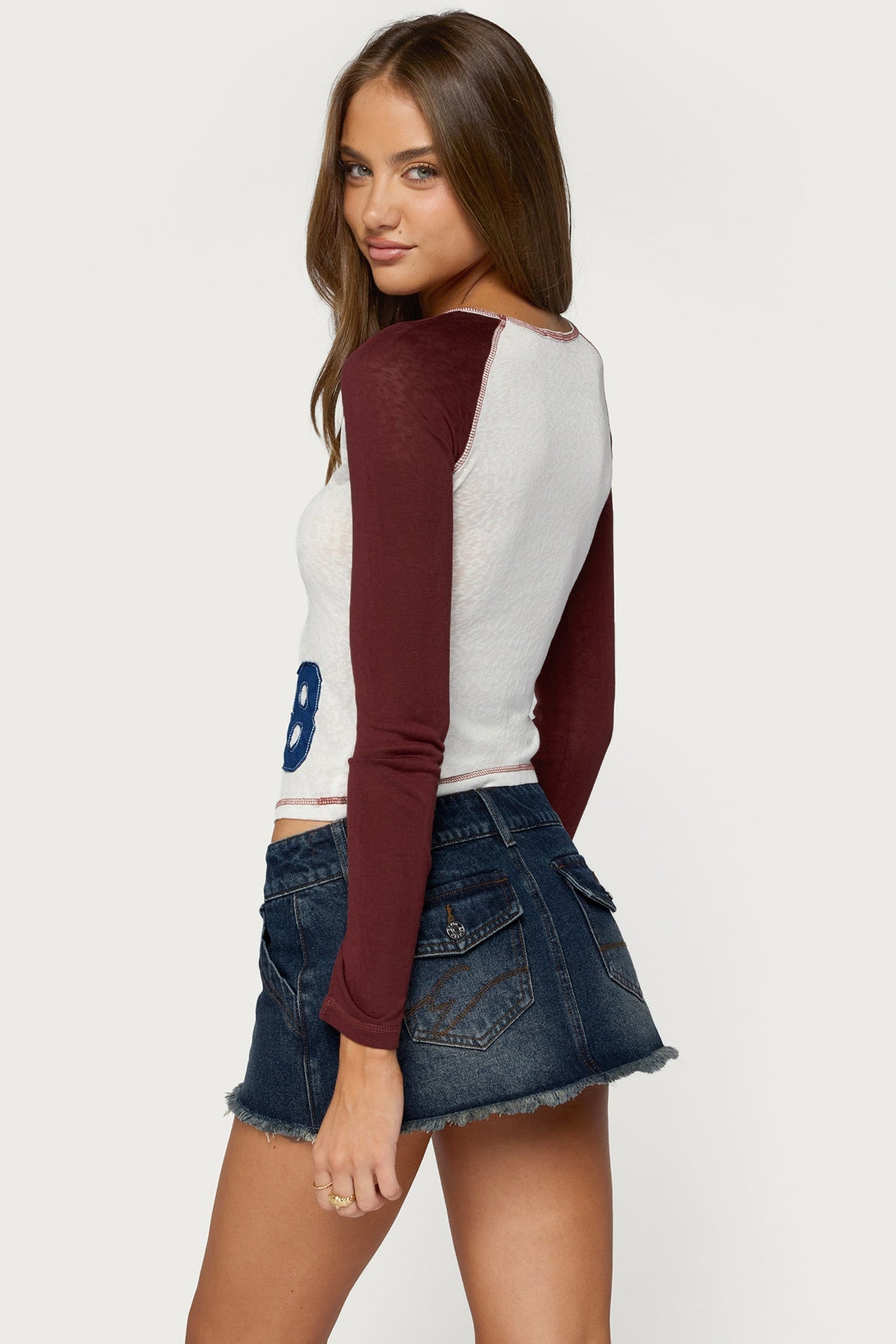 Julika Contrast Long Sleeve Top