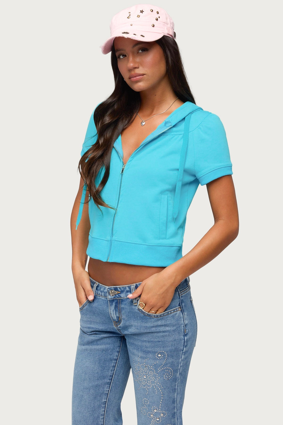 Daisi Short Sleeve Hoodie Top